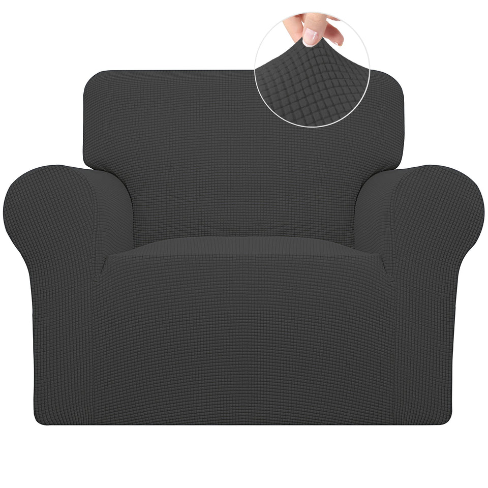 Easy-Going stretch chair slipcover fabric closeup for soft, flexible comfort.