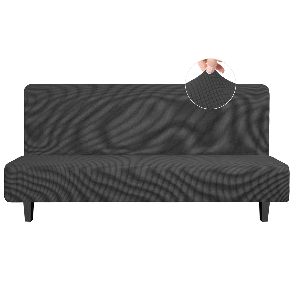 Easy-Going Stretch Futon Slipcover armless on futon protects upholstery and refreshes your space