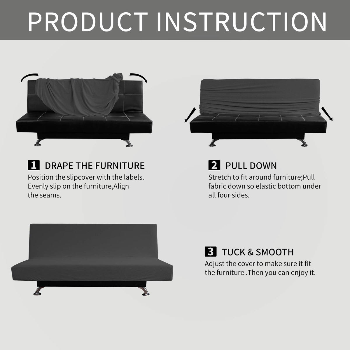 Easy-Going Stretch Futon Slipcover protects furniture from wear and stains