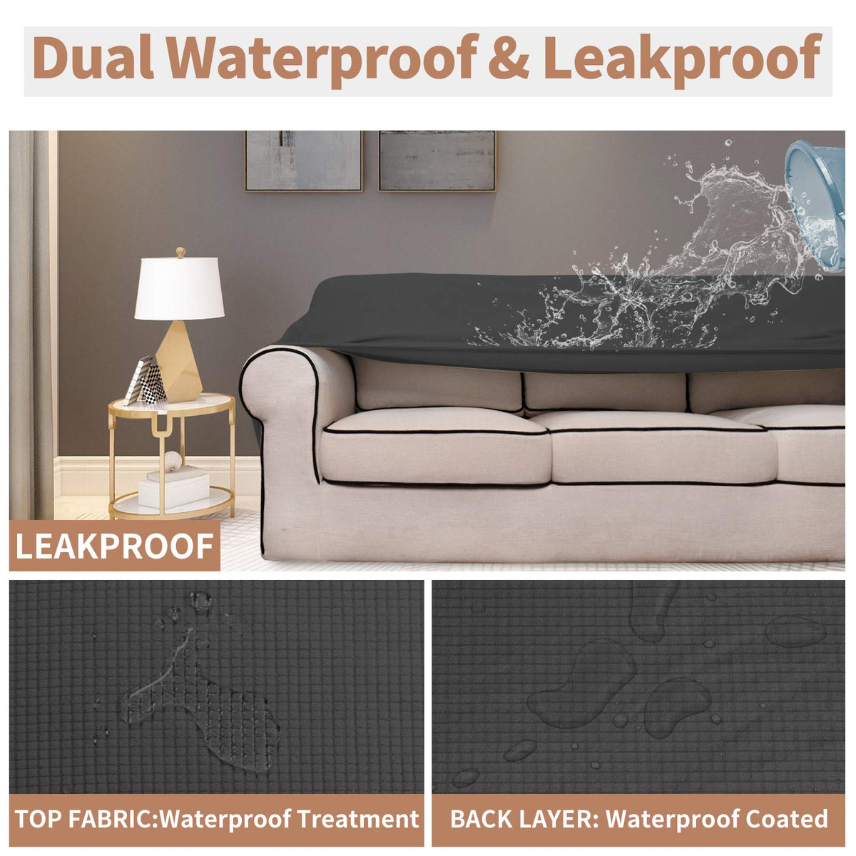 Easy-Going stretch jacquard fabric provides flexible, snug fit