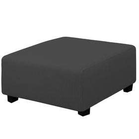 Easy-Going stretch ottoman cover fits 40x40x15 with secure elastic bottom.