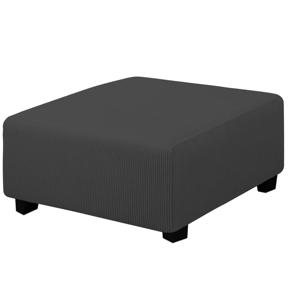 Easy-Going stretch ottoman cover fits 40x40x15 with secure elastic bottom.