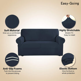 Easy-Going Stretch Sofa Slipcover fits sofas 60-81 inches wide.