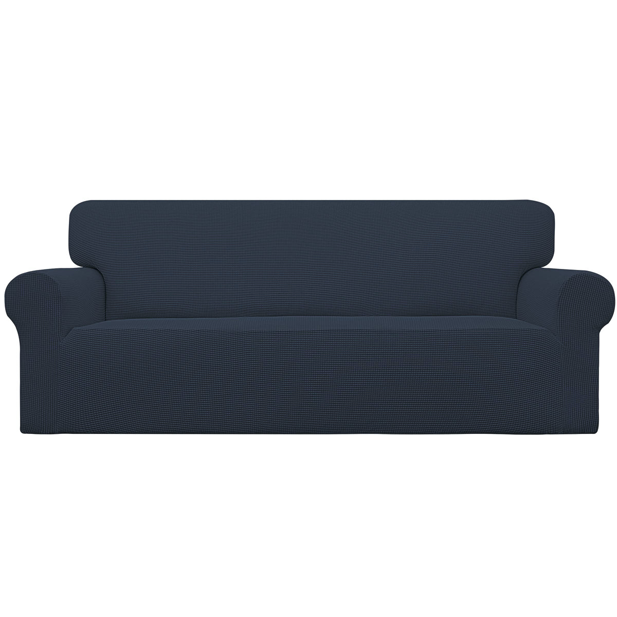 Easy-Going Stretch Sofa Slipcover with elastic-bottom provides a secure fit.