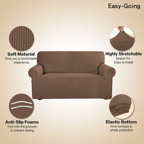 Easy-Going slipcover features an elastic bottom for a snug, smooth fit.