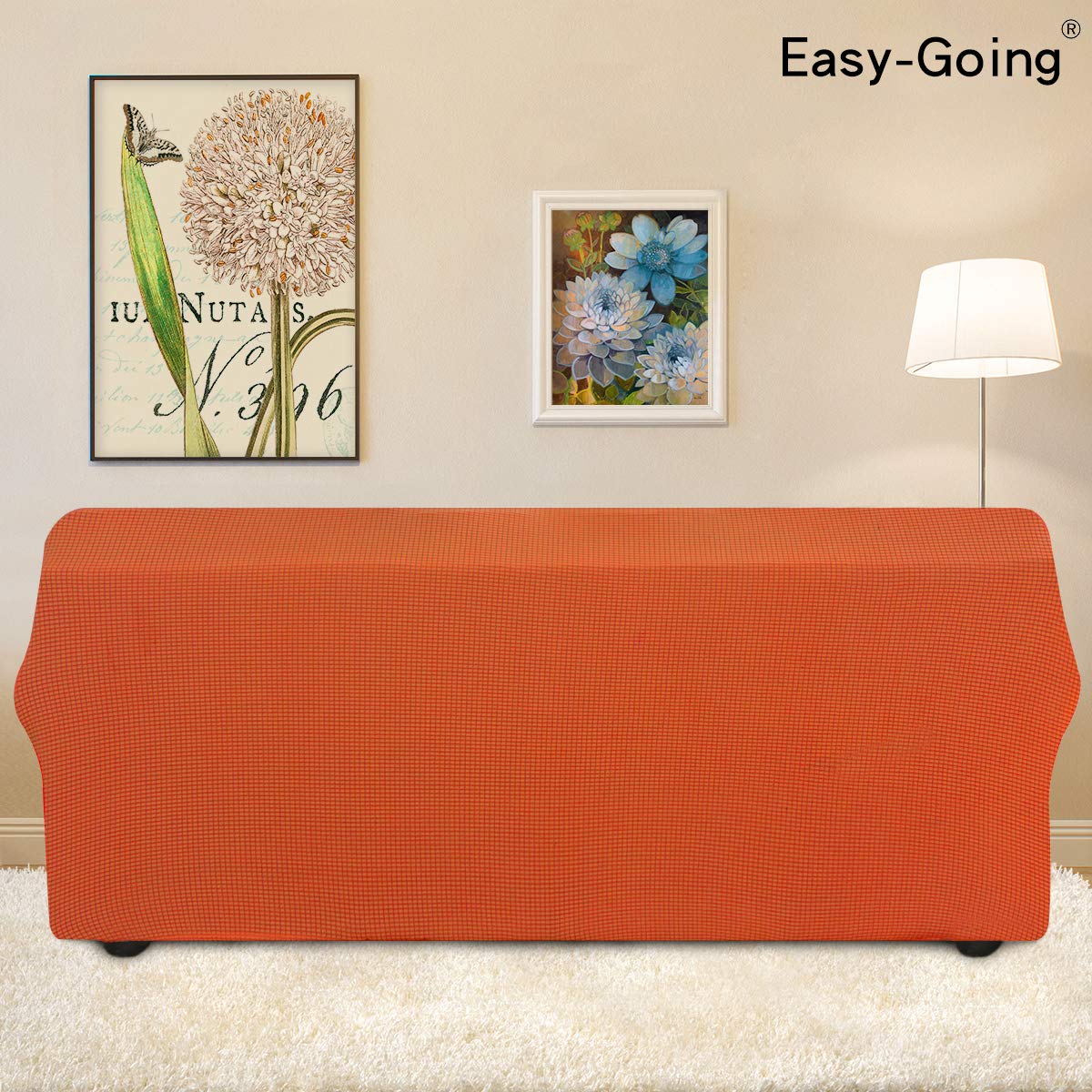 Easy-Going stretch sofa slipcover measurement guidance ensures a better fit.