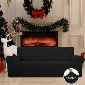 Easy-Going stretch sofa slipcover shown on sofa with snug fit