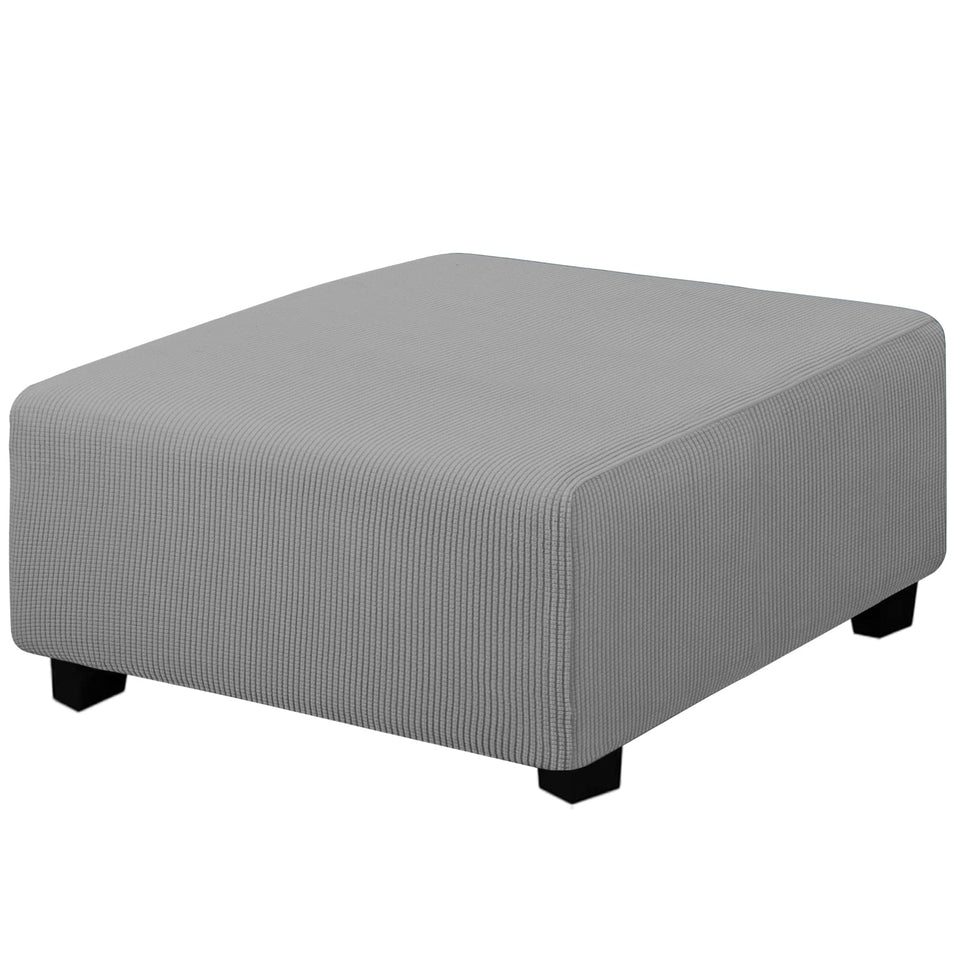 Easy-Going ottoman cover close-up showing stretchy fabric texture for a secure fit