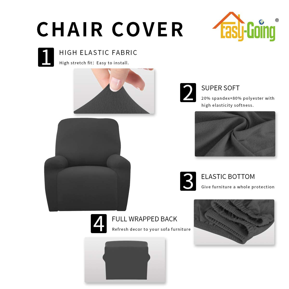 Easy-Going washable protector keeps furniture clean from daily wear.