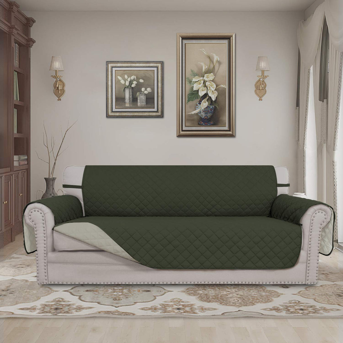 Easy-Going water-resistant furniture protector shields against spills and pet messes.