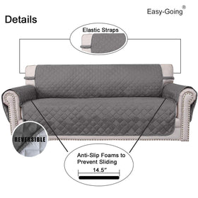 Easy-Going water-resistant 3-layer quilted fabric shields upholstery during daily use.
