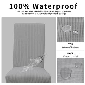 Easy-Going back coating demonstrates waterproof protection on chair cover.