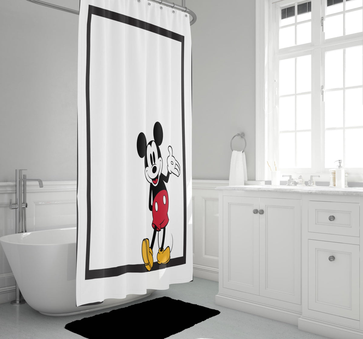 Easy installation on a standard shower rod for quick setup