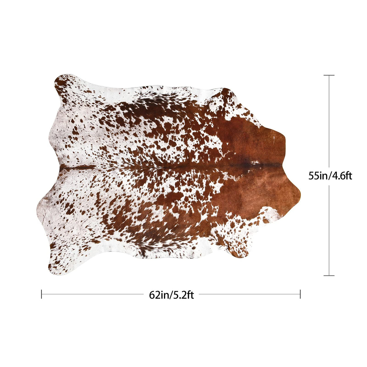 Easycozy cowhide rug features non-slip bottom to stay in place on any surface.