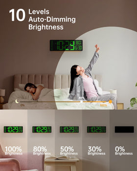 EASYERA dual alarms offer flexible wake times for busy days.
