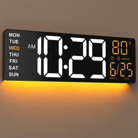 EasyERA 16.5-inch wall clock with anti-glare display for daytime readability.