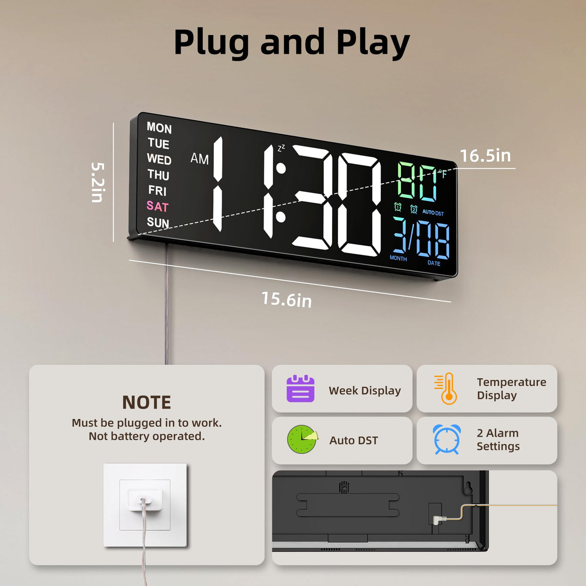 EasyERA auto-dimming sensor adjusts brightness to ambient light.