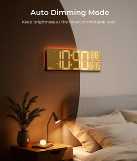 EasyERA dual alarms with large LED display for clear wake-up times.