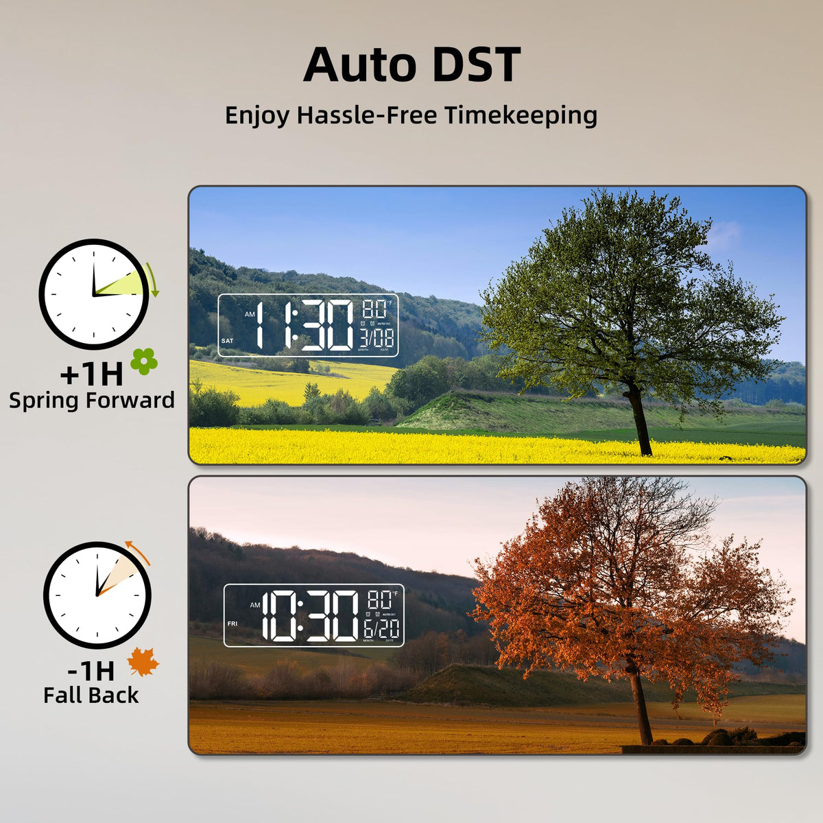 EasyERA wall clock mounted in a living room setting for style and function.