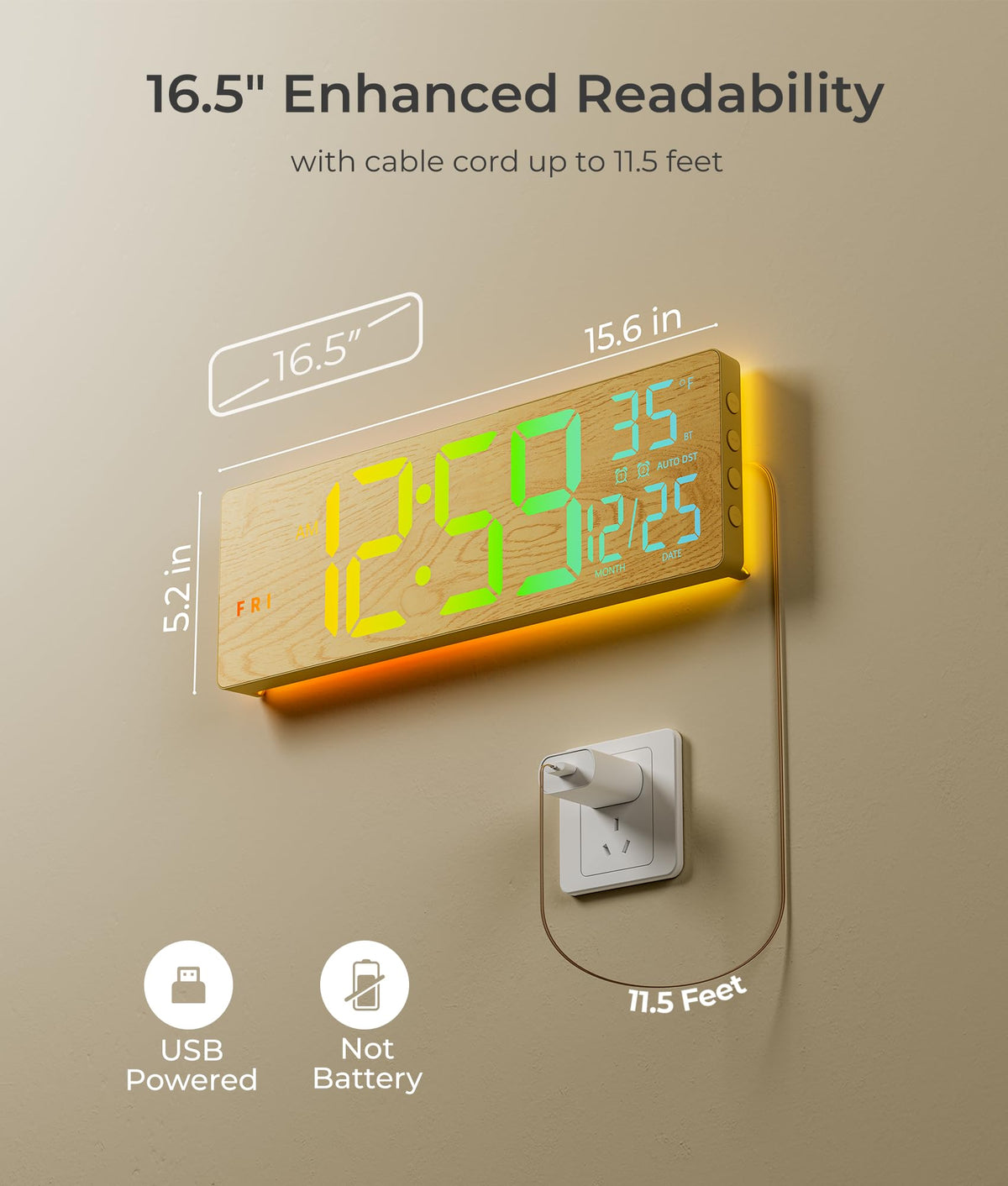 EasyERA temperature readout assists in room comfort awareness.
