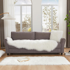 EasyJoy fluffy rug in bedroom adds inviting plush decor.