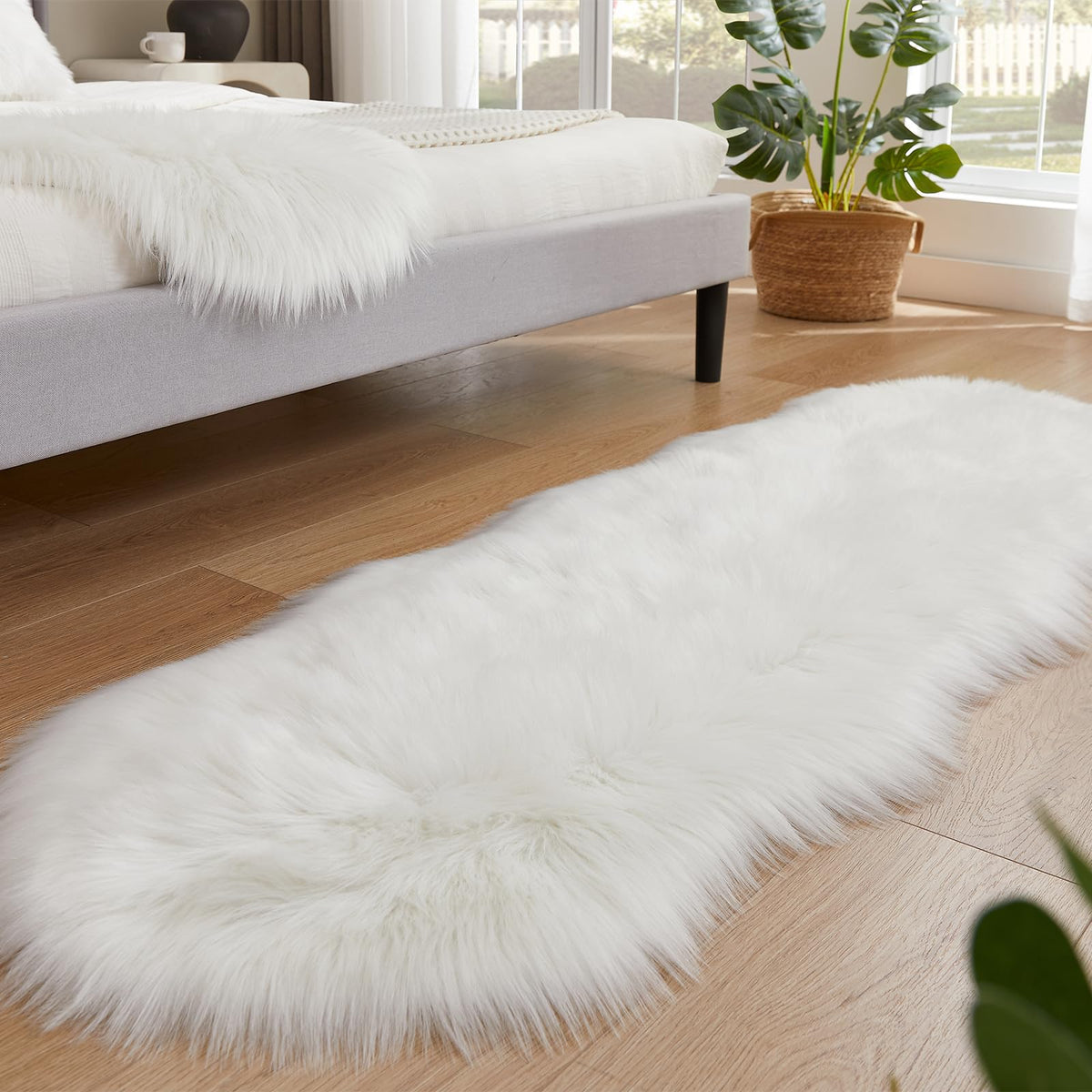 EasyJoy living room rug creates a warm, inviting focal point.