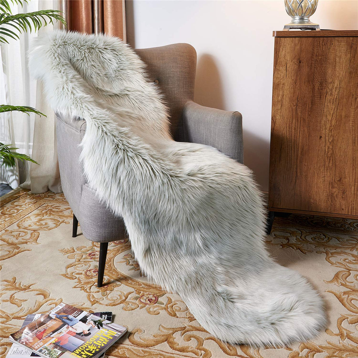 EasyJoy rug with non-slip backing in bedside setting for safety
