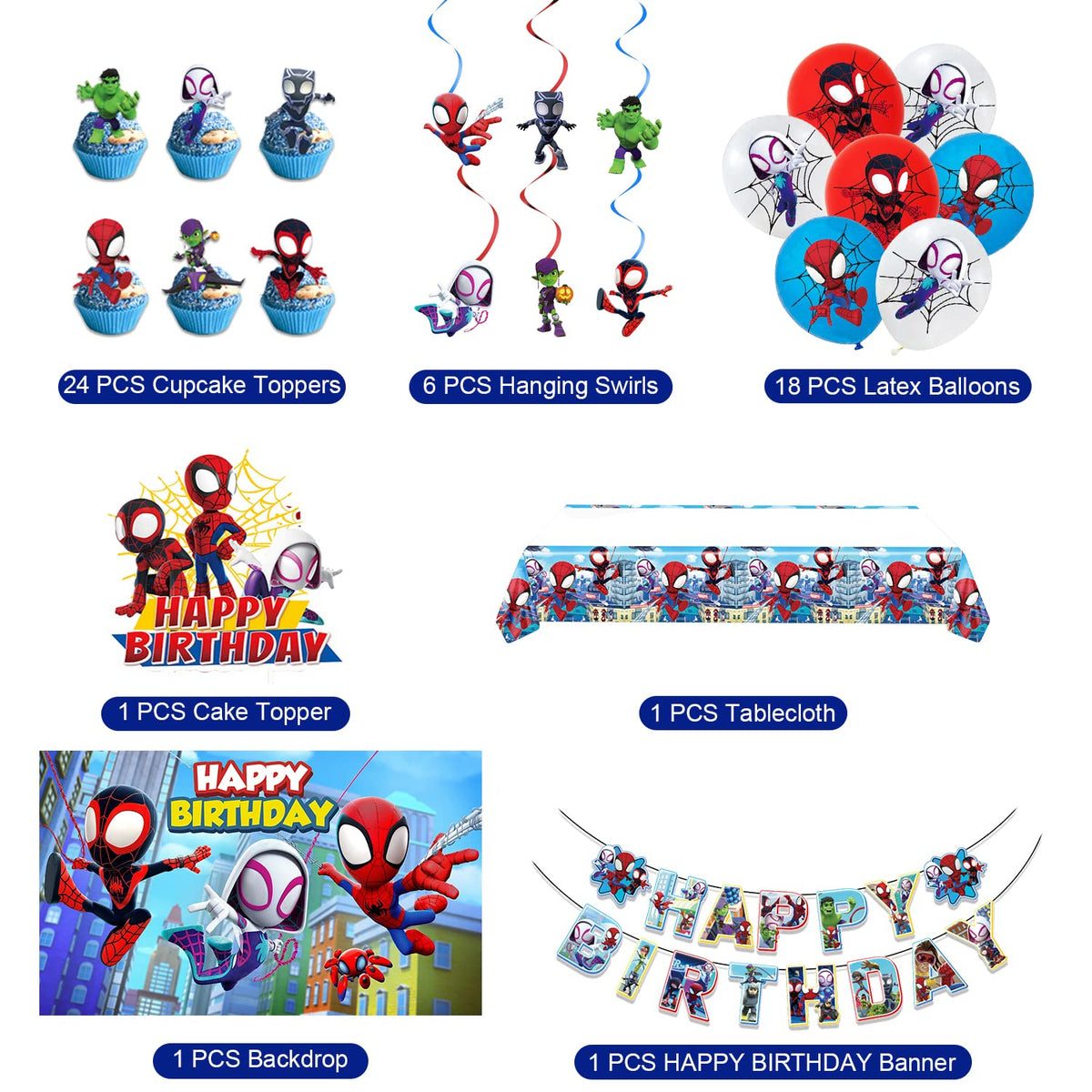 Eazyco Spidey backdrop creates a photo-ready stage and lively party atmosphere