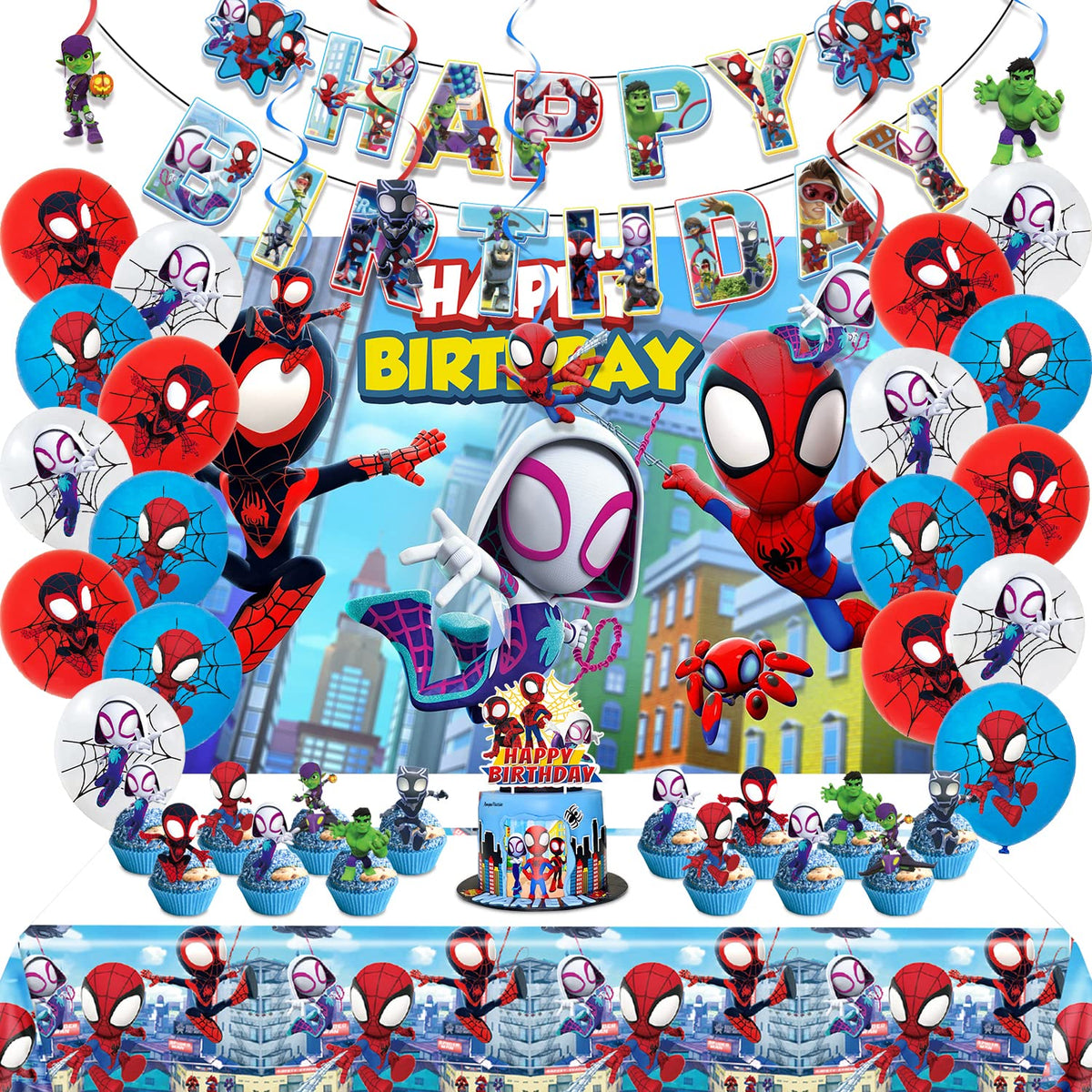 Eazyco Spidey banner brightens the party with bold characters for a memorable celebration