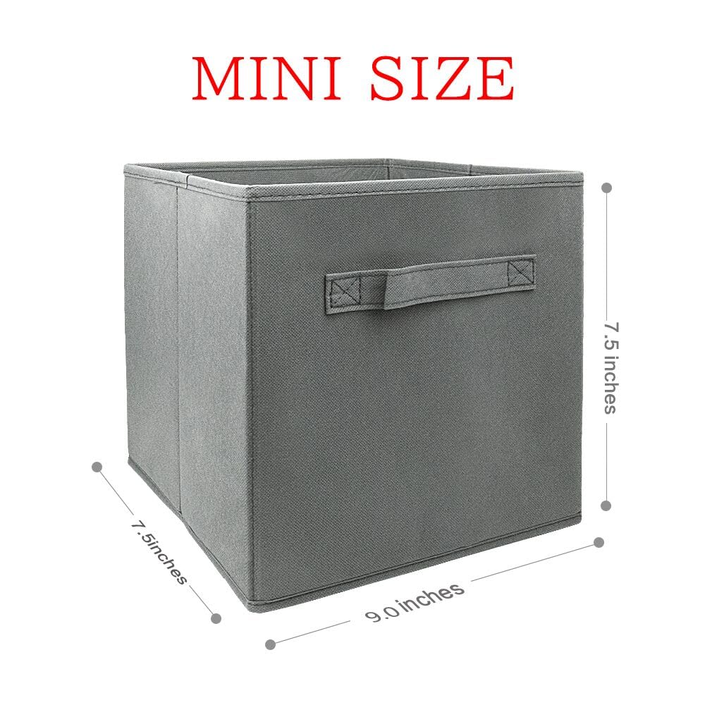 EBIGIC cube storage organizer open in grey with reinforced handles for portability.