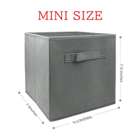EBIGIC cube storage organizer open in grey with reinforced handles for portability.