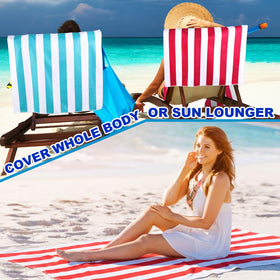 EBOOT towel in bright color helps distinguish personal beach gear.