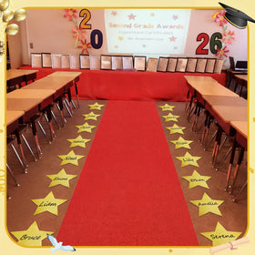 EBOOT durable red carpet material withstands repeated use.