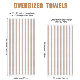 EBOOT oversized 30x70 inch towel laid flat for lounging and drying