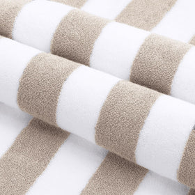 EBOOT soft absorbent cotton towel with cabana stripe pattern