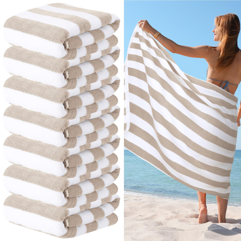 EBOOT Turkish cotton towels seven pack poolside drying