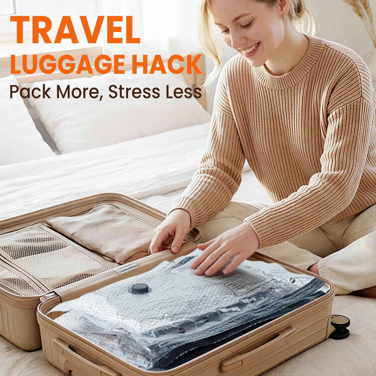Under-bed storage with Ebukur bags for clutter-free organizing