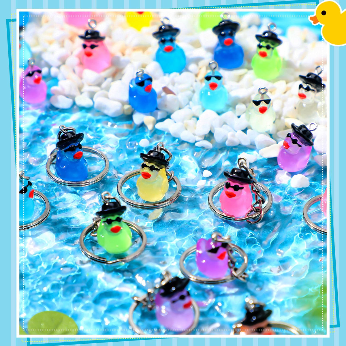 Ecation small duck pendant helping organize keys and IDs on desks