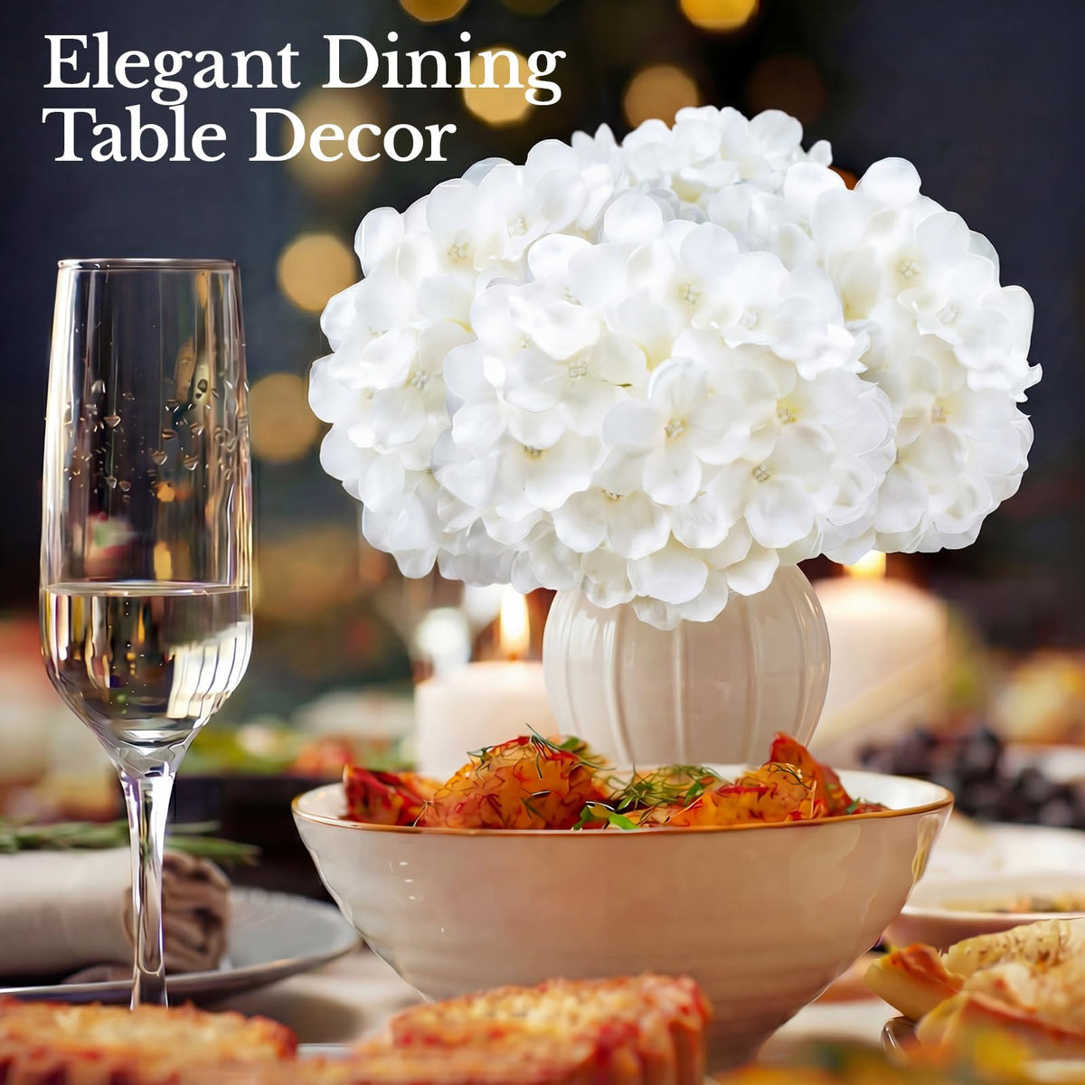 Eccelso ivory hydrangea blooms ideal for baby showers and celebrations.