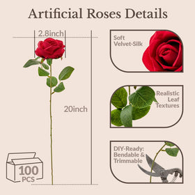 Eccelso bendable 20-inch stems allowing easy shaping for bouquets