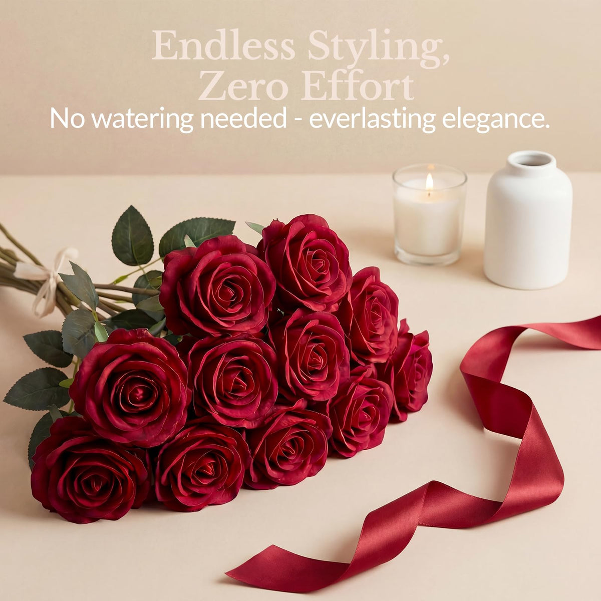 Care fluff tips for Eccelso velvet roses after packaging