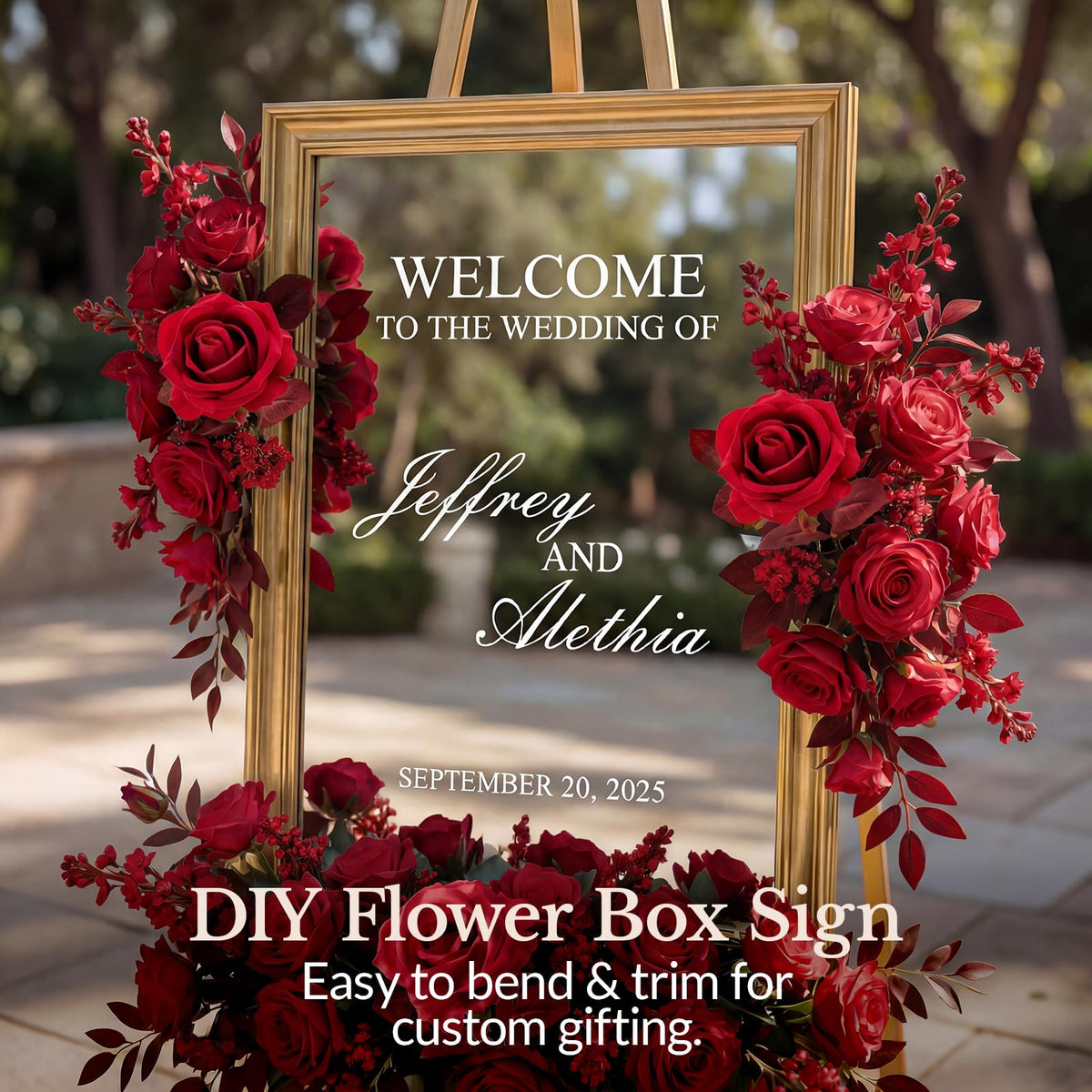 Valentine's Day table with Eccelso roses ready for DIY bouquet