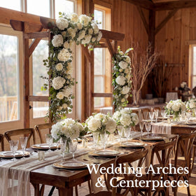 Eccelso ivory hydrangea for wedding arch accents and receptions.