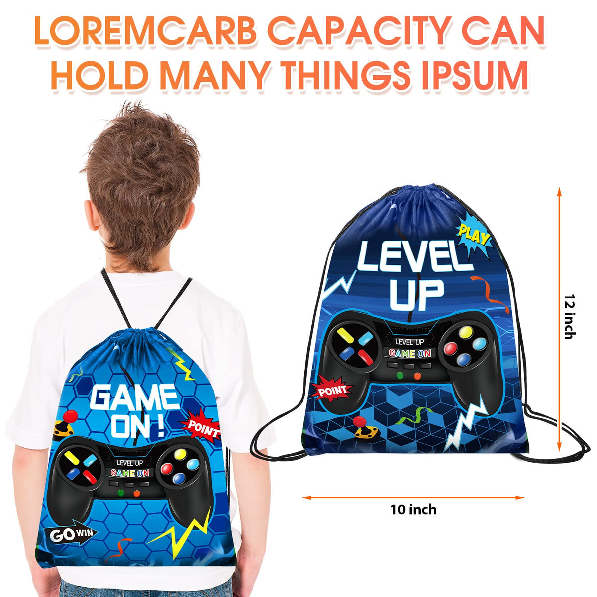 Eccliy drawstring bags 12x10 blue fresh style roomy for snacks
