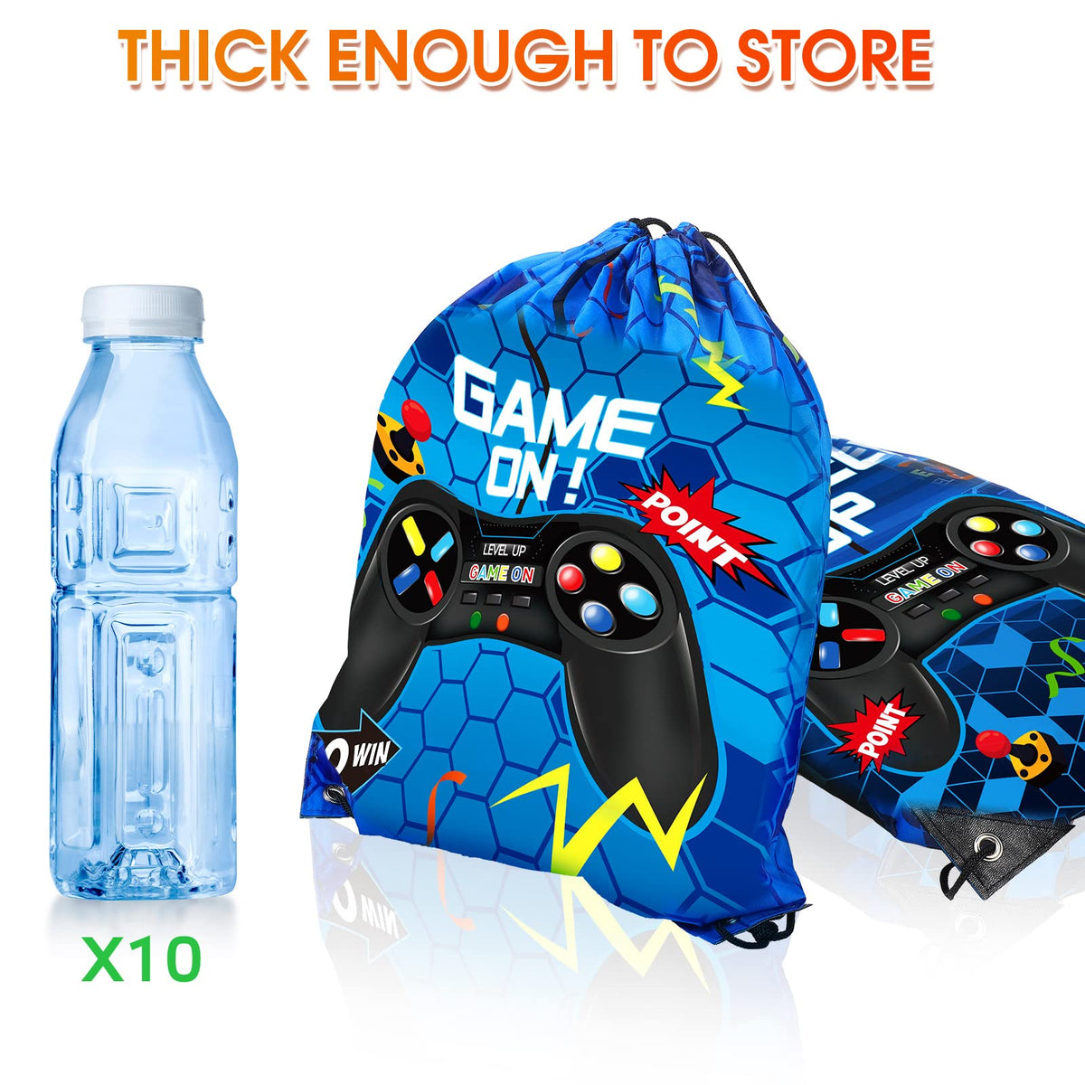 Eccliy gaming party favor bags opened for easy loot distribution