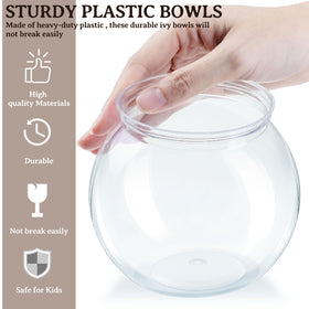 Eccliy durable plastic bowls simplify centerpieces and cleanup.