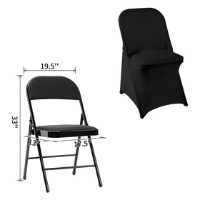 eccwai elastic fit folding chair cover ensures snug, quick coverage on standard banquet chairs.