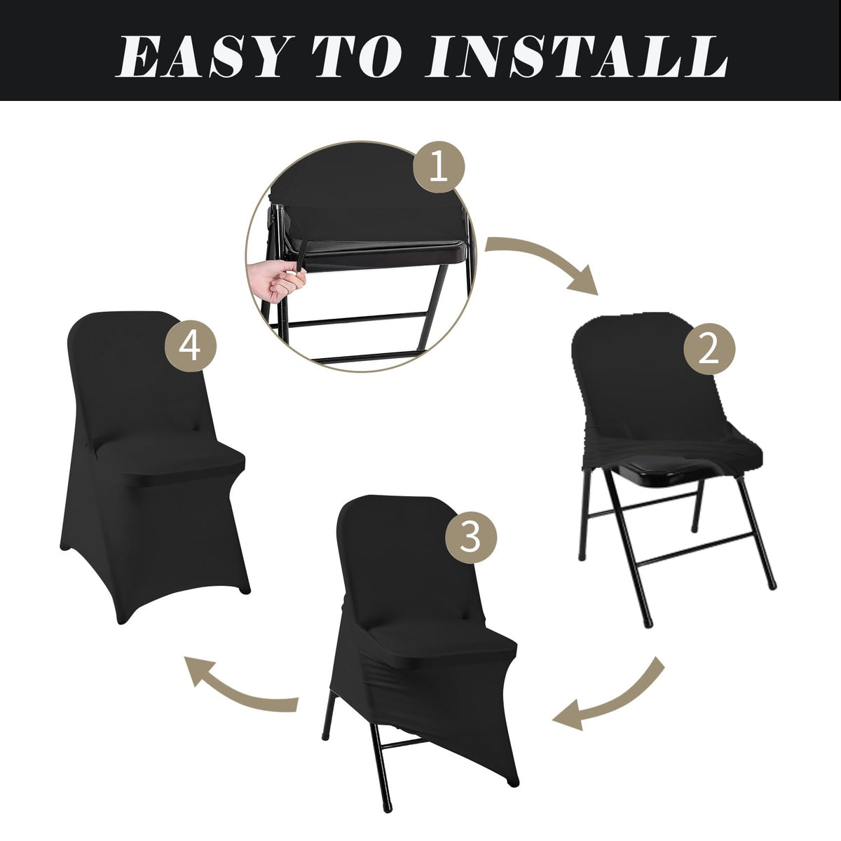 eccwai machine-washable chair cover simplifies cleaning after busy celebrations.