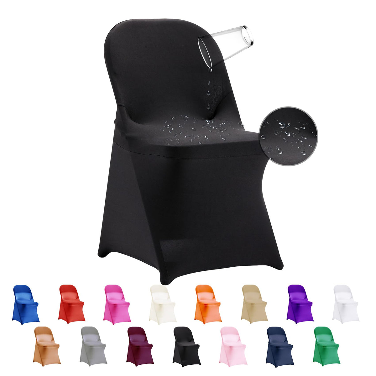 eccwai waterproof stretch fabric closeup demonstrates durable chair protection against spills and stains.