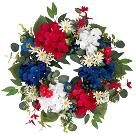 Ecerangus 20-inch wreath front door with patriotic colors for vivid curb appeal.